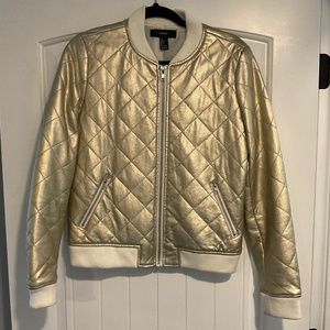 Gold bomber jacket
